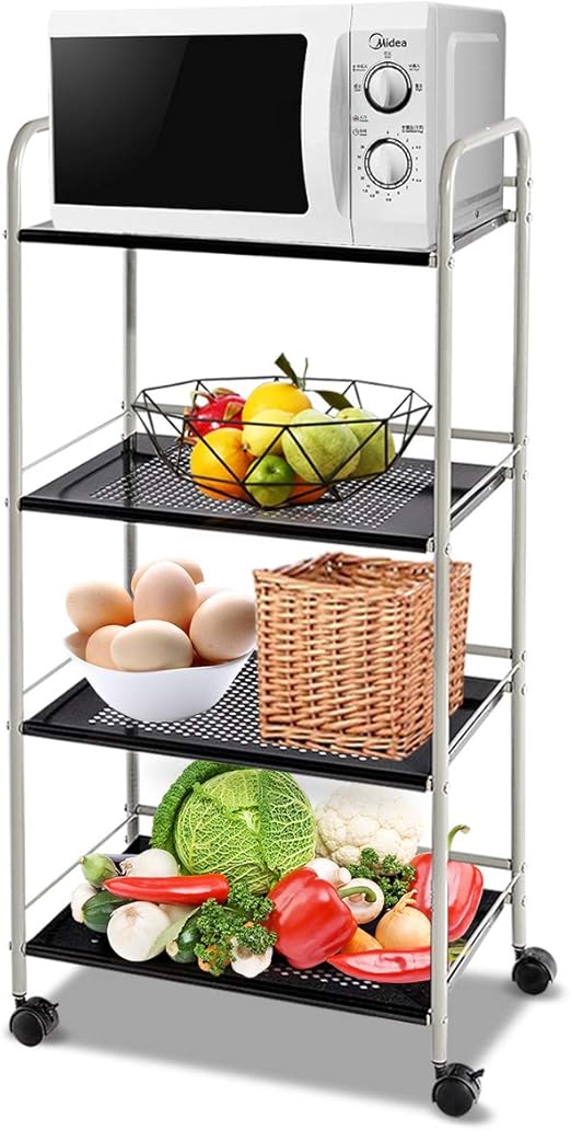 Amazon Com Giantex Standing Baker S Rack Utility Cart Rolling