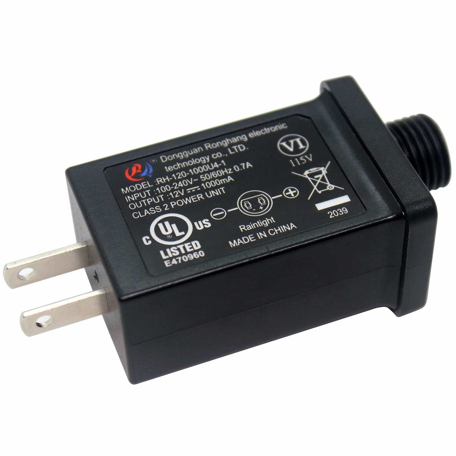 Photo 1 of 12V 1A LED Power Supply, Replacement Yard Inflatable LED Adapter LED Transformer for Christmas String Light, Fountain Lights, Inflatable Device (RH12V1A 1PCS)