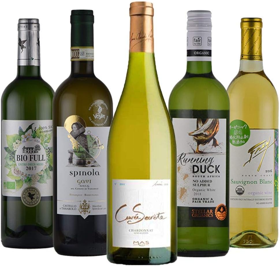 Amazon.co.jp AdditiveFree Organic White Wine Comparison Set, 25.5 fl
