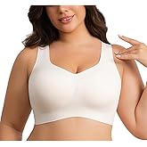 Bras for Women, Wireless Bra No Underwire, Everyday Tshirt Bras Seamless, Full Coverage Bralette with Support and Lift