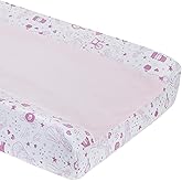 Disney Princess - Dare to Dream Super Soft Pink and White Changing Pad Cover