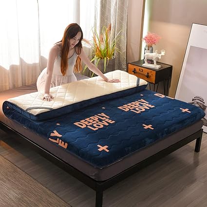 Yumuo Verdikt Tatami Tatami Mat Gevouwen Slapen Futon Tatamimat Flanel Warme Single Double Topper Matrasoplegger Allergie Geschikt Roll Up Bed Amazon Nl