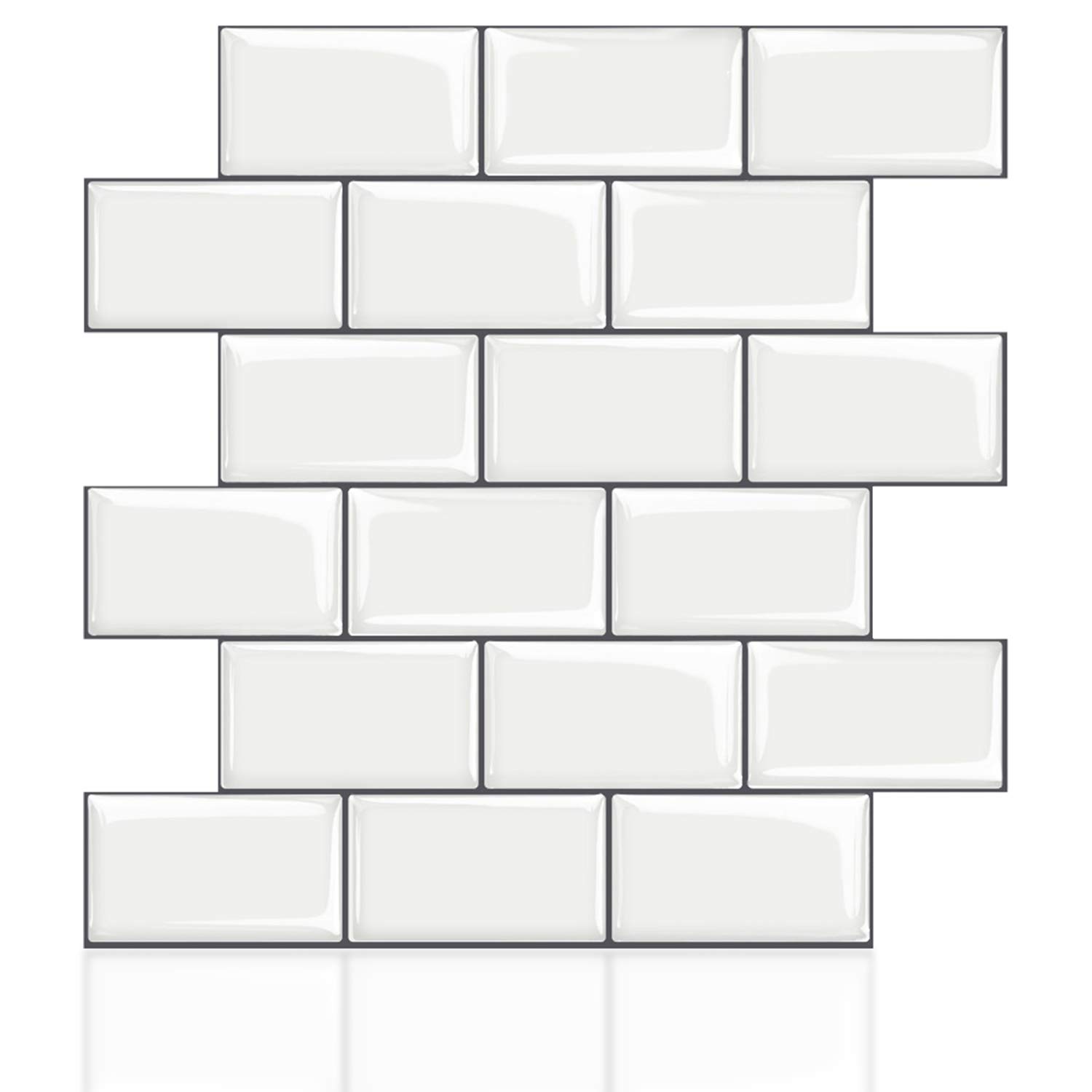 Vamos Tile White Subway Brick Look Peel And Stick Backsplash