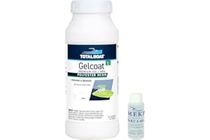 TotalBoat-14409 Marine Gelcoat for Boat Building, Repair and Composite Coatings (White, Quart with Wax)