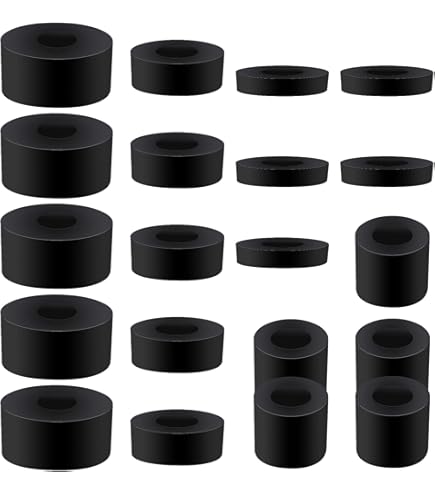 Uxcell 4pcs Rubber Spacers 60mm OD X 12mm ID X 10mm Height Round Anti