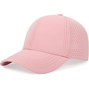 Quick Dry Baseball Cap Mesh Snapback Hat Golf Ball Cap for Men Women | Cooling Sweatband,Sun Protection,Laser Cut,Breathable