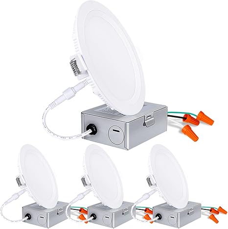 Hykolity 6 Inch Slim Led Recessed Lighting With Junction Box