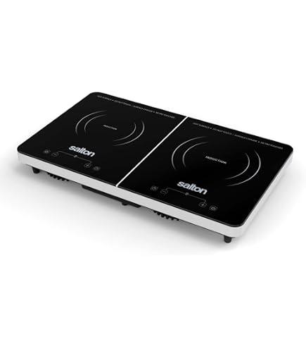 KICHPOWER Plaque Induction 2 Feux 3500W Portable, Écran Tactile, Contrôle Indépendant, 10