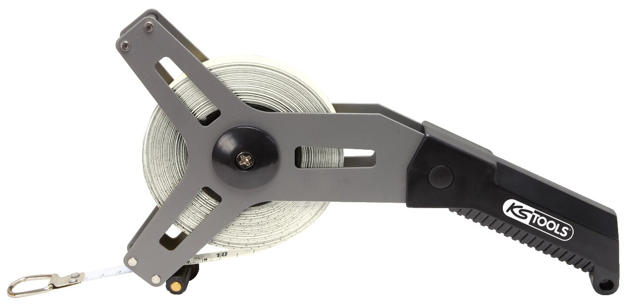 KS Tools 300.0054 Reel tape measure with plastic tape, 50m