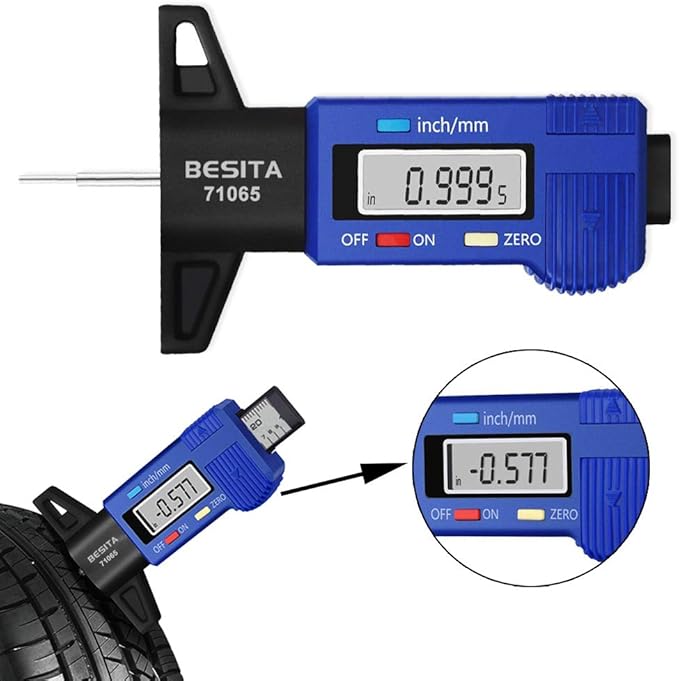 BESITA Digital Tire Tread Depth Gauge Digital Tire Gauge