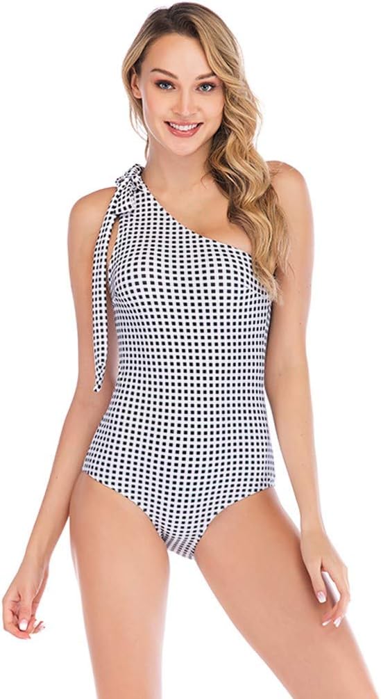 LOPILY Swimwear Women Sexy Wetsuit Geometric Pattern Swimsuit One Piece Bikini Set Bathing Suit Soft Flexible Diving Suit