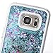Galaxy S7 Edge Case, VEGO Transparent Plastic Glitter Quicksand Floating Bling Sparkle Star Flowing Liquid Hard Case Cover for Samsung Galaxy S7 Edge (2016) - Blue