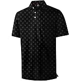 ZITY Mens Golf Shirts Short Sleeve Print Patterns Performance Moisture Wicking Polo Shirt