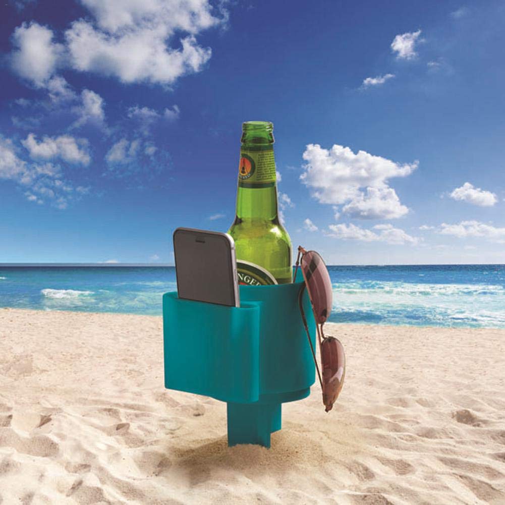 beach cup holder with pocket