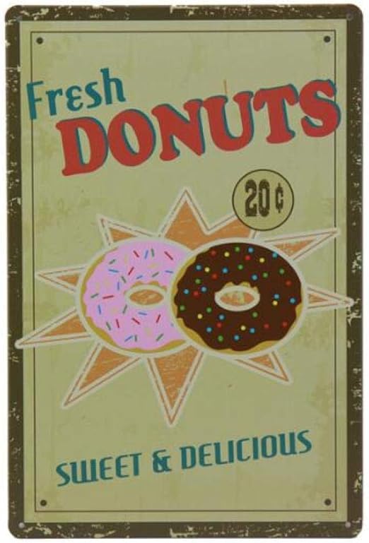 Pared Pintura Hierro Placa Decoracion 30x20cm Food Art Poster