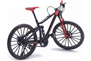 Kakalote Mini Finger Bikes, 1:10 Scale Alloy Mountain Bicycle Model Desktop Decoration Crafts for Cycling Lovers Birthday Party Gifts(Red)
