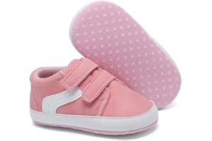 SABATUTU Baby Boys Girls Canvas Sneakers Toddler Non-Slip Soft Sole Newborn Infant Lightweight First Walker Crib Shoes for 0-18 Months