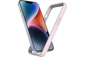 K TOMOTO Compatible iPhone 14 Plus Bumper Case (6.7 Inch), Liquid Silicone Protective Frame [Shock Absorption, Raised Edge & Drop Protection], Silky and Soft Touch, Chalk Pink