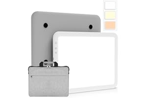 ZOCELIGHT Rechargeable Super Bright Light pad A4 with Padded Case,6 Level Dimming Light Board for Weeding Vinyl,3 Color Temperatures Light Table,Light Box for Tracing, Diamond Painting