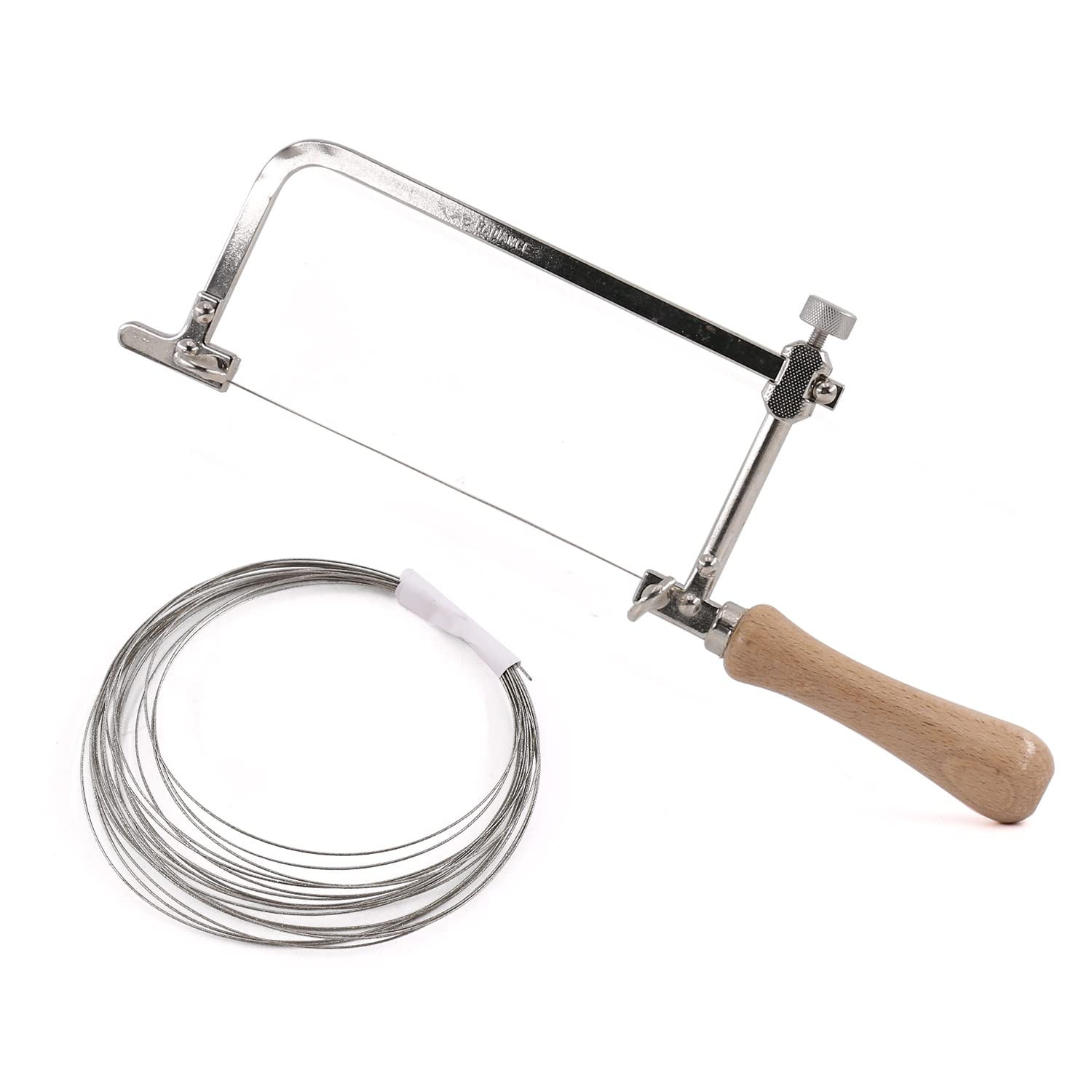 HOMESOM 1PC Coping Saw Steel Frame with 0.5mm Diamond Wire Saw for Wood Stone Jade Metal Cutting Multi Function Hand Tool