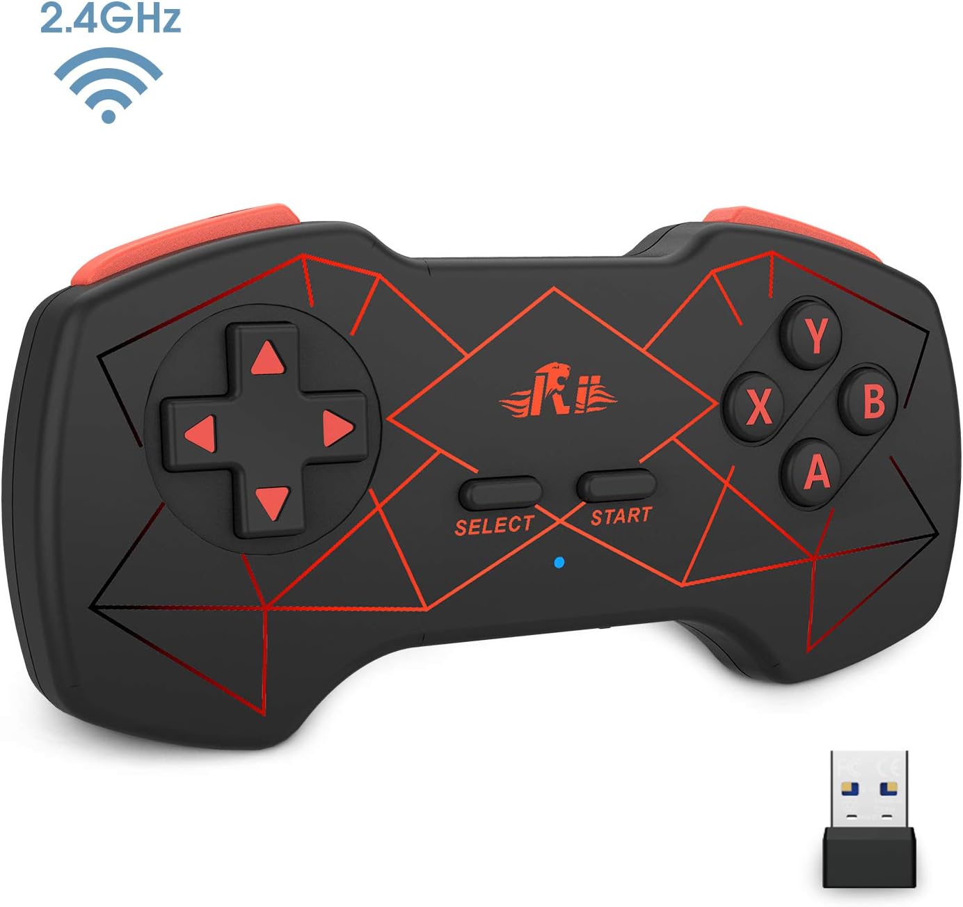 2.4 GHz Wireless USB Controller Gamepad,Rii RT838