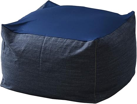 Amazon Co Jp 山善 ビーズクッション 幅65 奥行65 高さ43cm 大きめタイプ 2通りの座り心地 洗えるカバー インディゴデニム Bs43 6543 Id ホーム キッチン