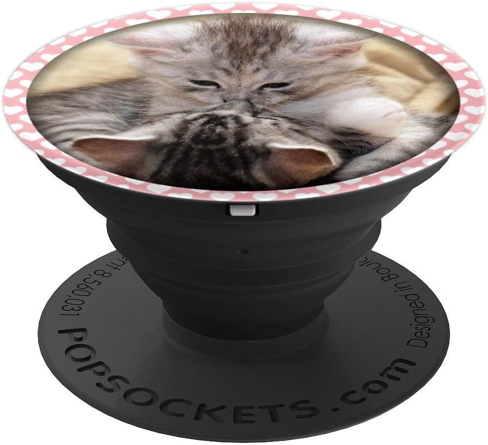 Amazon Com Cute Kissing Kittens Animal Phone Accessories Cat Lover Popsockets Grip And Stand For Phones And Tablets