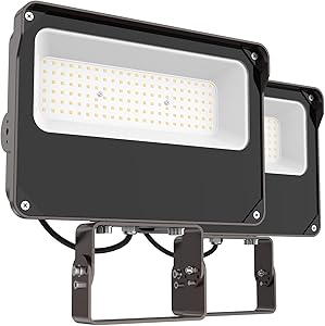 2 Pack LED Flood Light 100W Outdoor 12000LM 5000K Daylight IP65 Waterproof Outdoor Flood Lights for Yard,Garden,Playground UL Certified