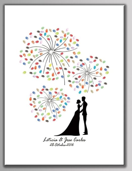 Novago Tableau Toile A Empreintes Pour Les Invites Pour Les