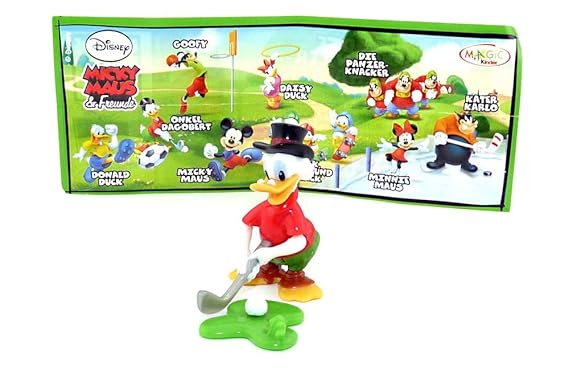 Kinder Überraschung, Dagobert Duck mit deutsch beschrifteten BPZ, Micky Maus und Freunde& Freund