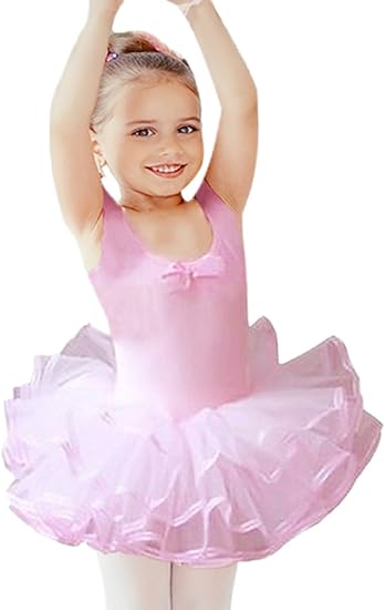 Amazon 子供用 かわいいピンクとホワイト2種るワンピース タイトなワンピース バレエの無袖スタイル練習服 結婚式の子供ドレス フォーマル 通販