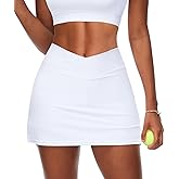 Navneet Women High Waisted Bodycon Golf Tennis Mini Skirt with Shorts Pickleball Workout Athletic Mini Skorts