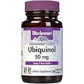 Bluebonnet Nutrition Cellular Active CoQ10 Ubiquinol 50 mg Vegetarian Softgels, Heart Health & Cellular Health, Ubiquinol from Kaneka, Non GMO, Gluten Free, Soy Free, Milk Free, 30 Vegetarian Softgels