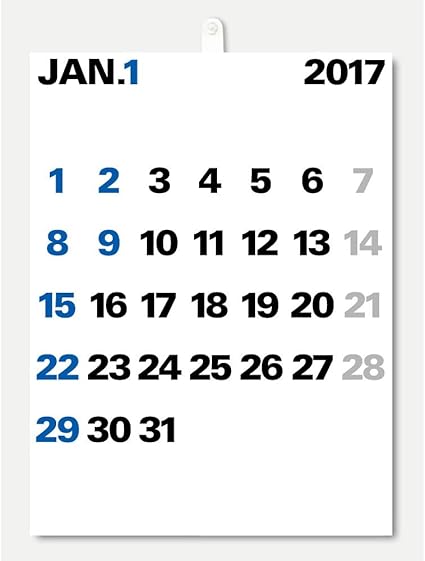Amazon 壁掛けカレンダー 17 シンプル デザイン スタイリッシュ インテリア プレゼント Whm 01 カレンダー 文房具 オフィス用品