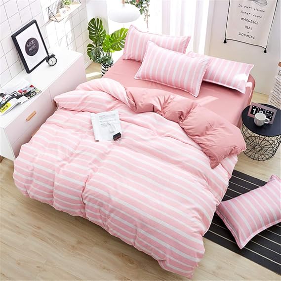 DOTBUY Bettbezug Set, 4 Stück Super Weiche und Angenehme Mikrofaser Einfache Bettwäsche Set Gemütlich Enthalten Bettbezug Bet