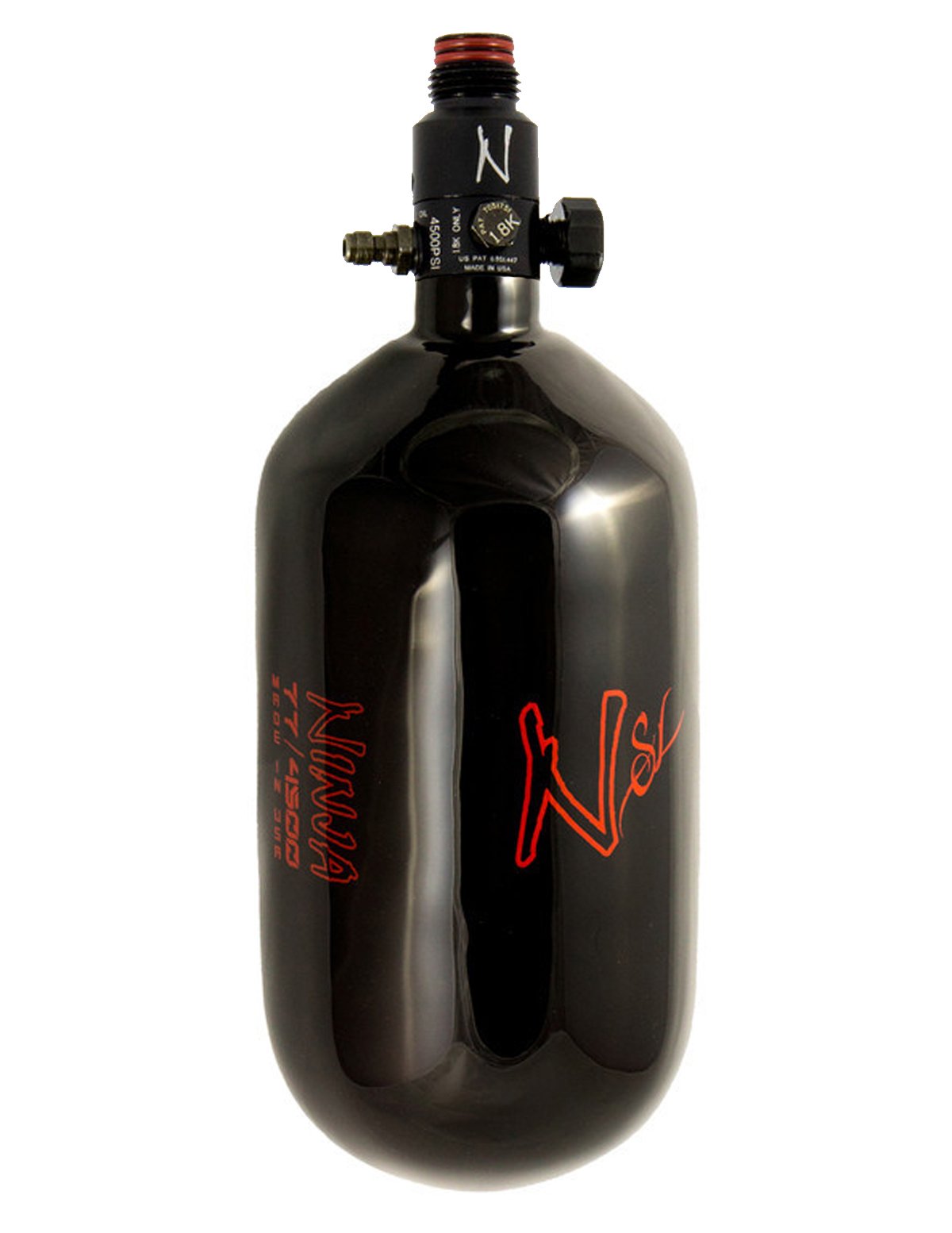 Ninja Paintball Carbon Fiber HPA 4500psi Systems (Super Lite Black
