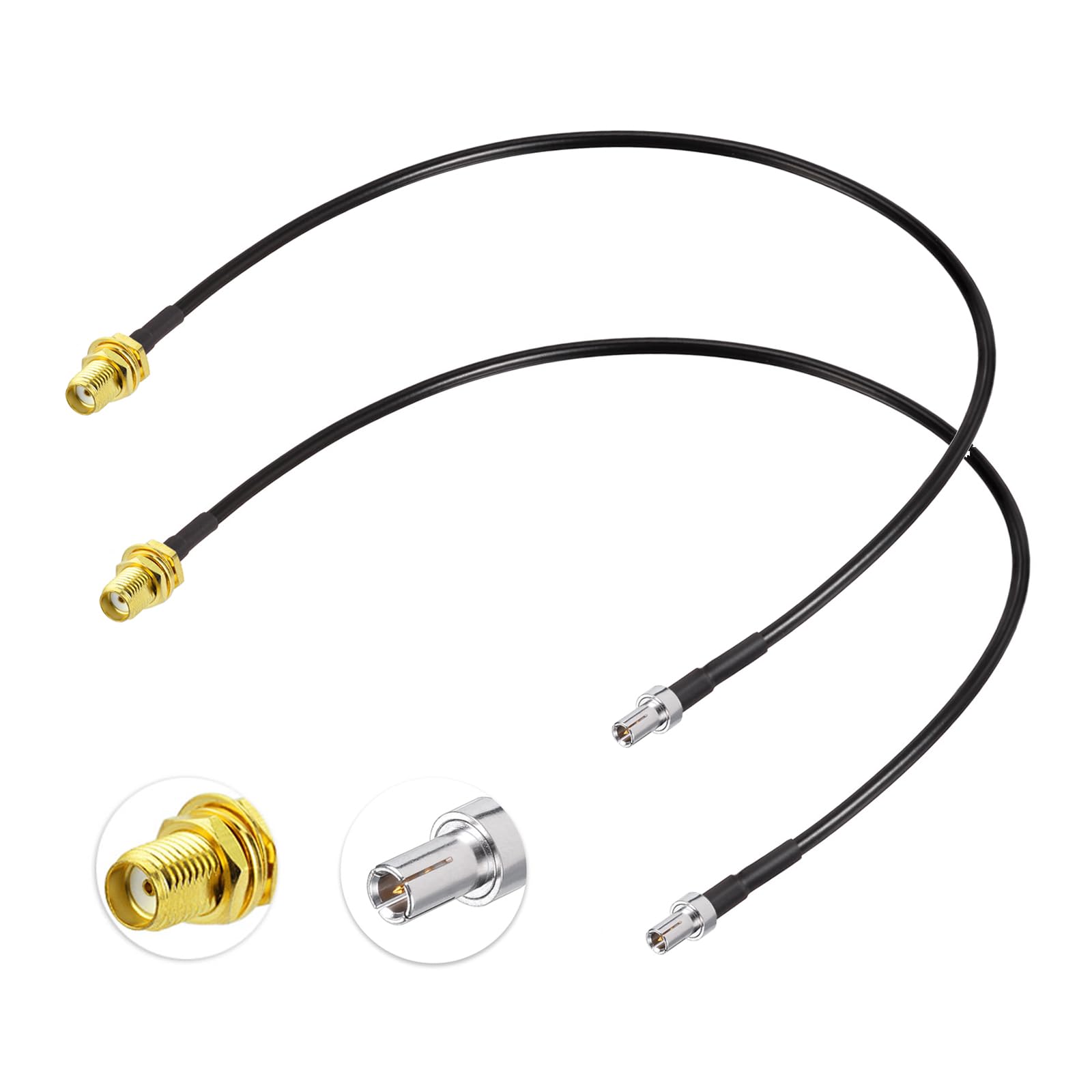 Eightwood 4G Antenna SMA to TS9 Cable 4g LTE Antenna SMA Female to TS9 Male with 30cm 11.8inch RG174 2pcs for Aerial Hsdpa 2G 3G 4G Router UMTS Mobile Broadband