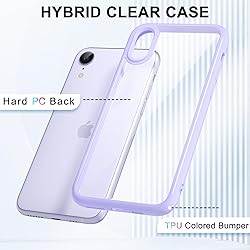 LoeoeL for iPhone XR Case Clear, Transparent Hybrid