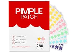 HLOES Pimple Patches for Face 280PCS, Hydrocolloid Acne Patches for Covering Zits and Blemishes, Cute Star Pimple Patches, Facial Skin Care Products.