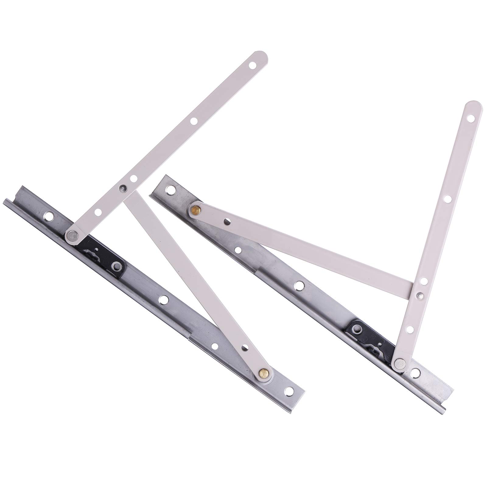 Photo 1 of 1 Pair Casement Window Hinge, 10 Inch Stainless Steel Finish Adjustable/2 Pack Standard Duty Concealed Hinge, Universal E-Gard Corrosion Resistant Coating Friction Stay Hinges for Awning/Hopper