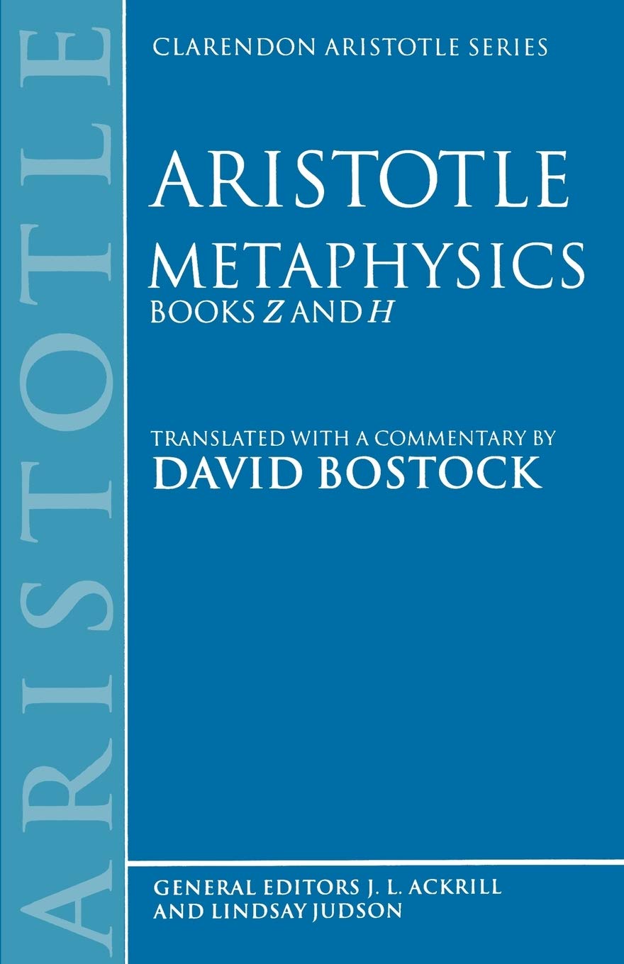 Metaphysics Books Z And H Clarendon Aristotle Series Amazon It Aristotle Aristotle Libri In Altre Lingue