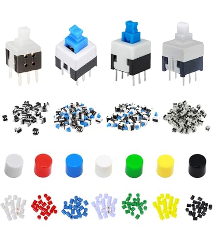 thumbnail image 2 of 20PCS 8.5x8.5mm Tactile Push Switch – 6 Pin Self-Locking Latching Micro Power Switch (smw) 2 of 6