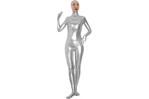 VSVO Shiny Spandex Open Face Full Bodysuit Zentai Suit for Adults and Children