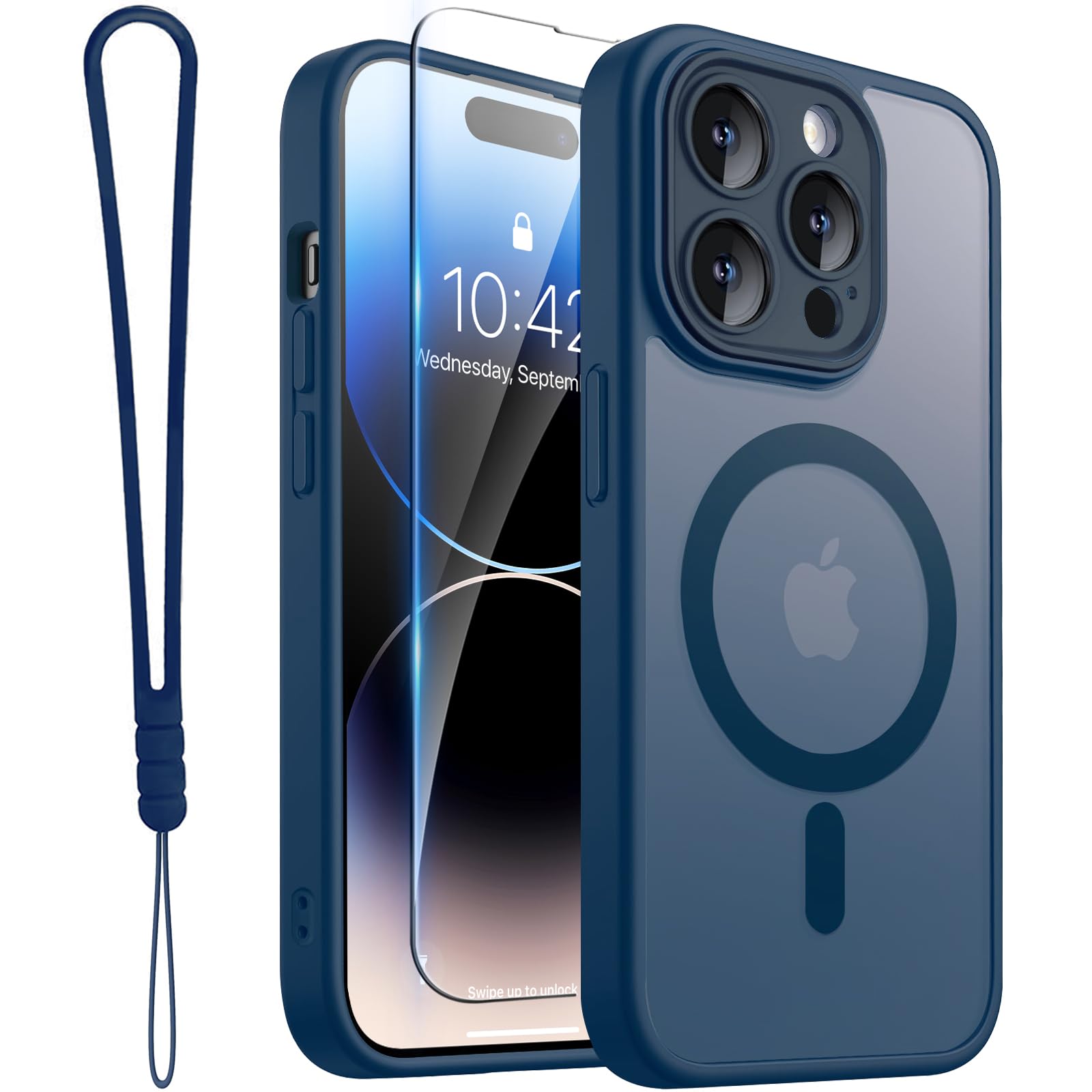 ROYBENS for iPhone 14 Pro-Max Matte Clear Case
