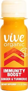 Vive Organic Immunity Boost Original (2 oz) Immunity Wellness Shot with Cold-Pressed Ginger, Turmeric, Echinacea & Black Pepp