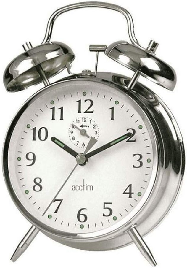 Acctim 12627 Saxon Alarm Clock, Chrome Amazon.co.uk Kitchen & Home