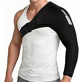 ComfiTECH Shoulder Arm Ice Pack Wrap for Pitchers, Ice Arm Sleeve for Volleyball Player, Athletes, Flexible Cold Application for Throwing Recovery, Elbow Joint and Muscle Relaxation & Daily Use, Large