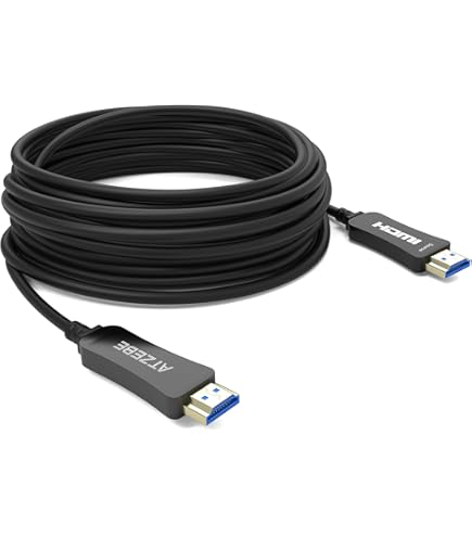 ATZEBE 光ファイバーHDMI ケーブル 100m 4K 60Hz対応 Amazon.com: ATZEBE Fiber Optic HDMI Cable 50ft, Fiber HDMI Cable