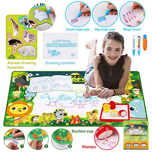 JVIGUE Water Doodle Mat - Large Magic Doodle Board Kids Toys Coloring Painting Educational Drawing M - //coolthings.us