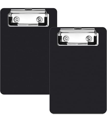 Small A5 Mini Clipboards 6x9 Inch - 4-Pack Portable Half-Letter Clipboards For School, Office, Restaurant, Cafe & Hotel Use